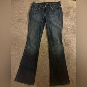 7 For All Mankind Dark Blue Flare Jeans